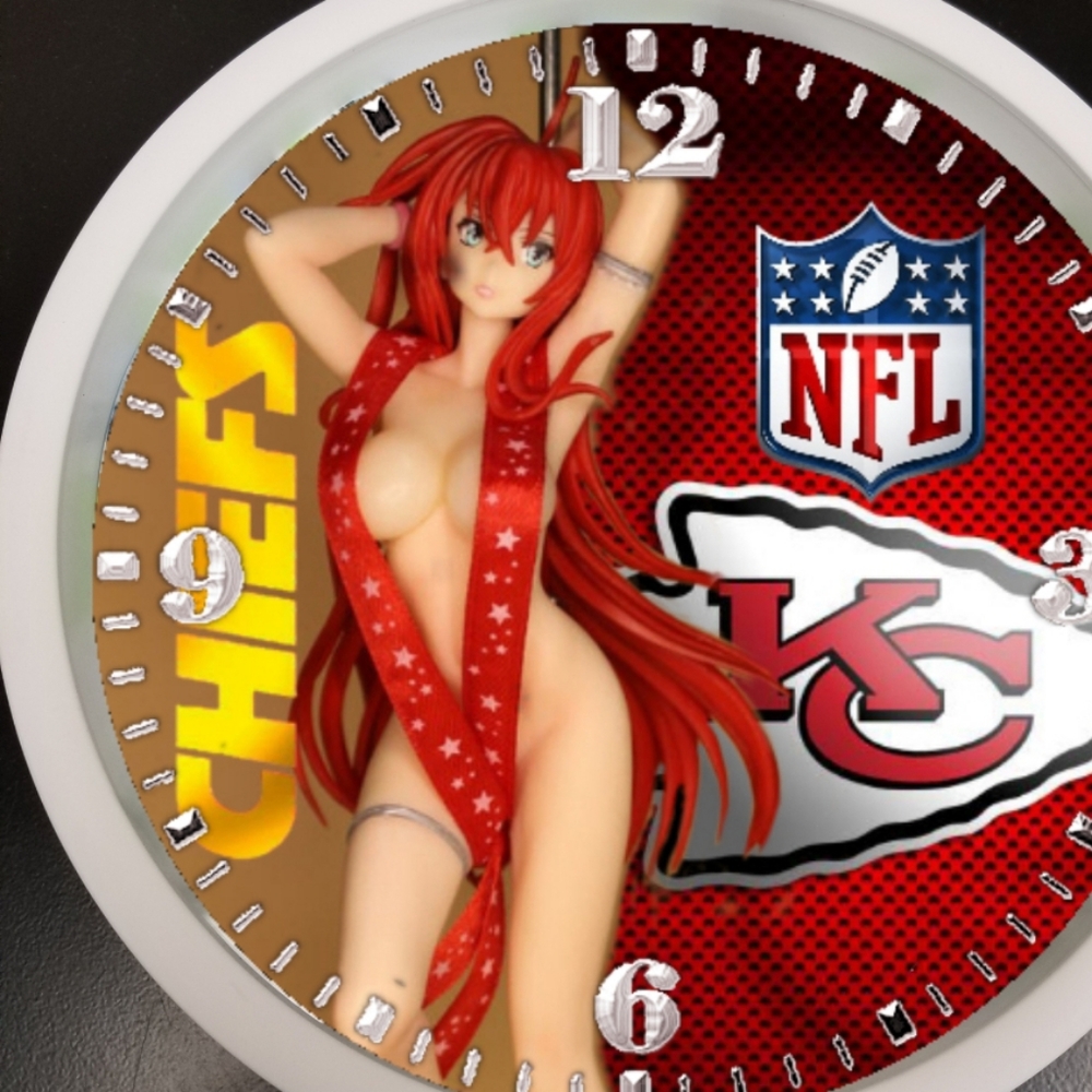 Kansas city chiefs man cave led light clock